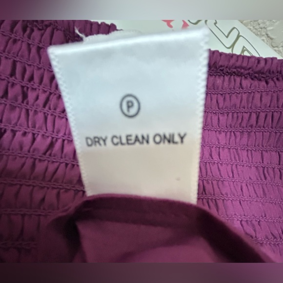 Ivy City Co Florence Dress Plum XL Puff Sleeve Smocked Purple Maxi Midi Tulle - Picture 16 of 16